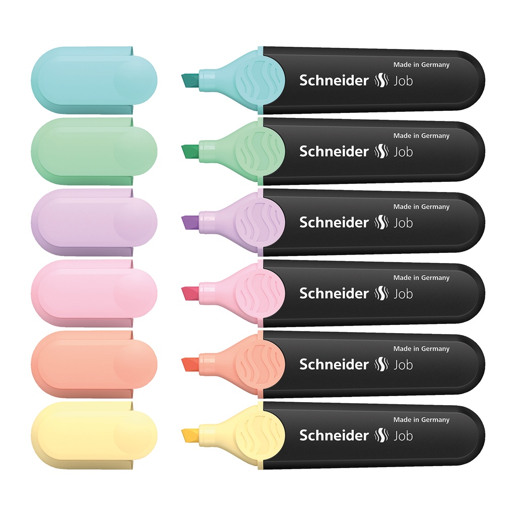 Assorted Chisel Tip Job Pastel Highlighters 6 Colors
