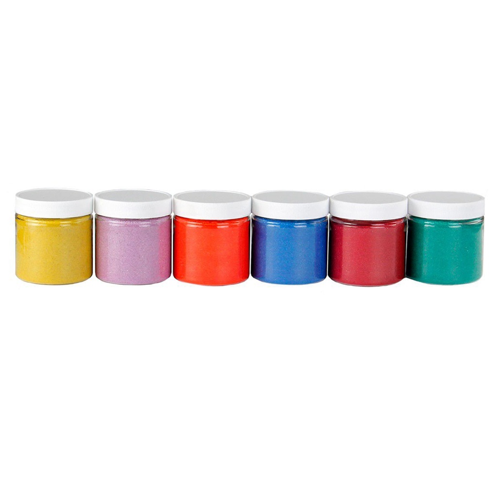 6 Color 6 oz. Jars Colored Sand