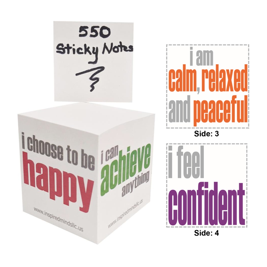 Inspirational Sticky Notes Memo Cube