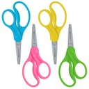 5" Pointed ssorted Colors Hard Handle Kids Scissor 6ct