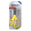 5" Pointed Assorted Colors Lefty Hard Handle Kids Scissors 6ct