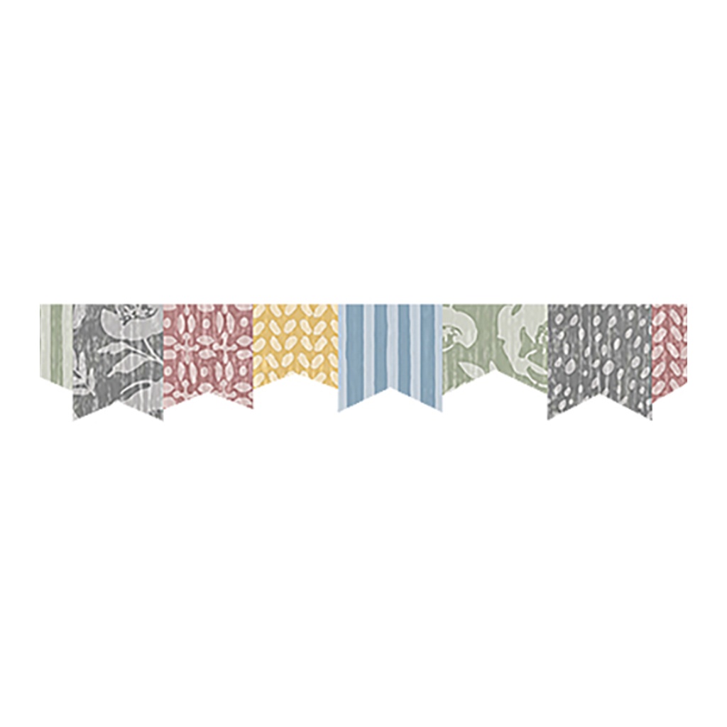 Colorful Cottage Pennants Magnetic Border
