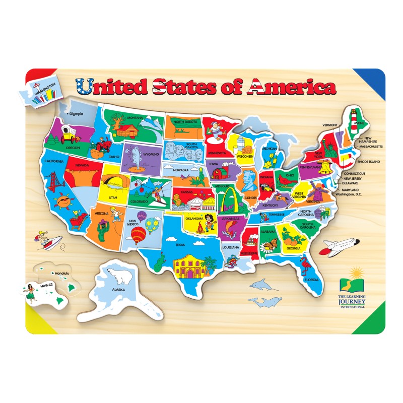 Lift &amp; Learn USA Map Puzzle