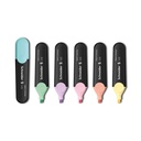 Assorted Chisel Tip Job Pastel Highlighters 6 Colors