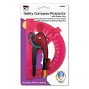 Assorted Compass Safety and 6" Swing Arm Protractors Pack of 12
