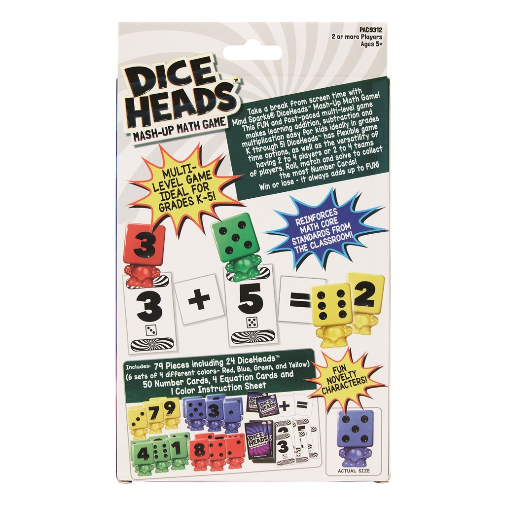 Mind Sparks Dice Heads Math Game
