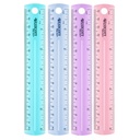 6" Assorted Colors Plastic Ruler 36ct