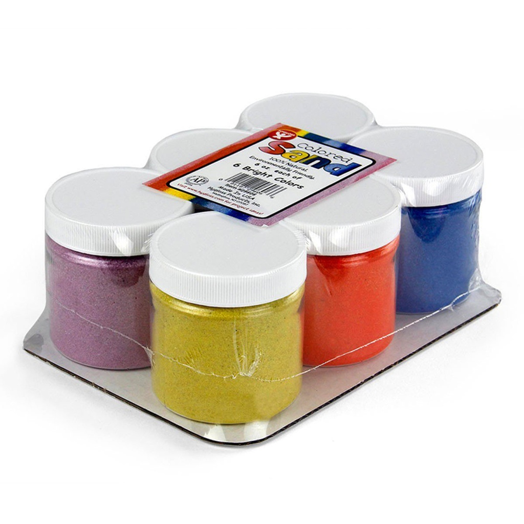 6 Color 6 oz. Jars Colored Sand