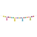 Colorful Pom-Poms and Tassels Garland Pack of 3