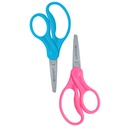 5" Pointed ssorted Colors Hard Handle Kids Scissor 6ct