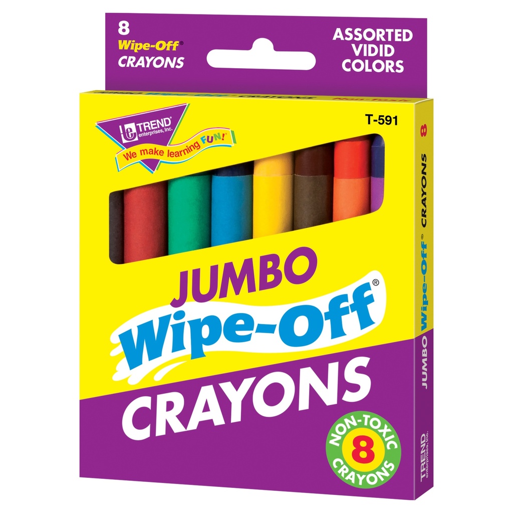 Assorted Jumbo Wipe-Off® Crayons 48ct in 8 Colors