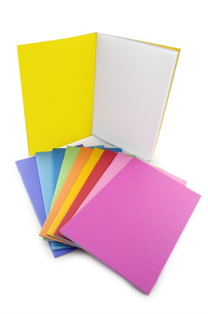 6ct Bright Colors Blank Books 8.5" x 11"