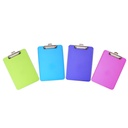 Assorted Neon Colors Transparent Letter Size Plastic Clipboards Pack of 12