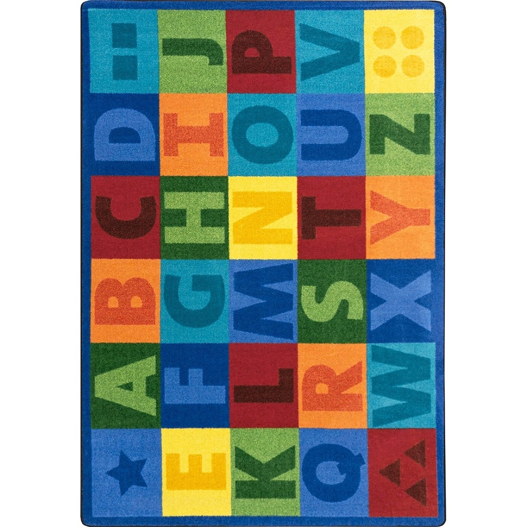 Colorful Learning 5'4" x 7'8" area rug in color Multi