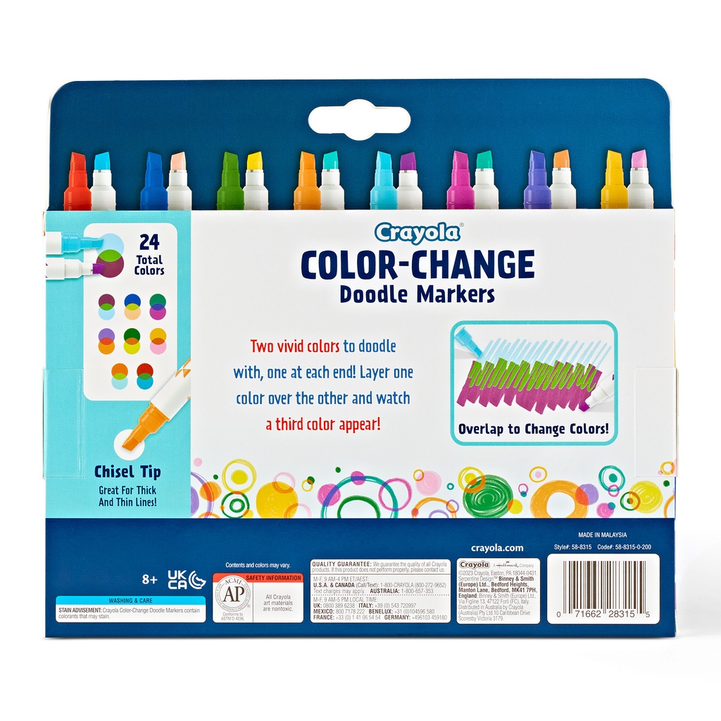 Doodle & Draw Color Change Doodle Marker 8 Count