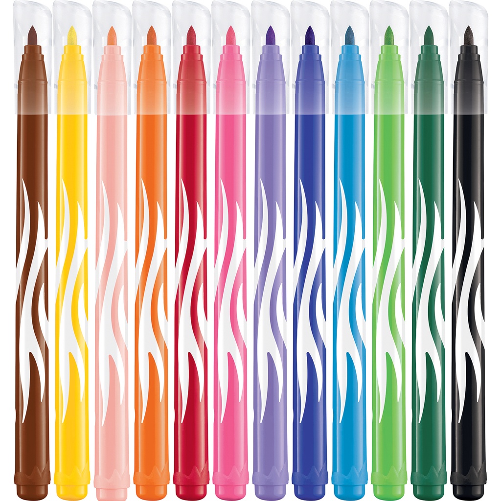 Color'Peps Jungle Fine Tip Ultrawashable Markers Pack of 12