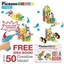 PicassoTiles 250ct Engineering Construction Building Set