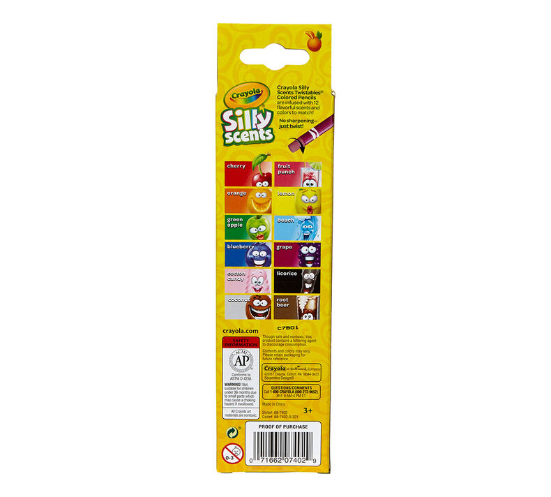 12ct Crayola Silly Scents Twistables Colored Pencils