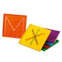 5 x 5 Grid / 24 Pin Circular Array Double-Sided Geoboard Set of 6