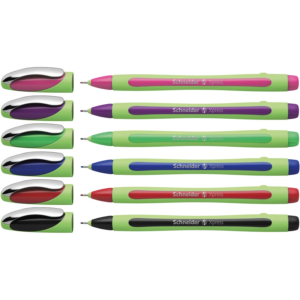 Assorted Schneider Xpress Fineliner Pens 6-Color