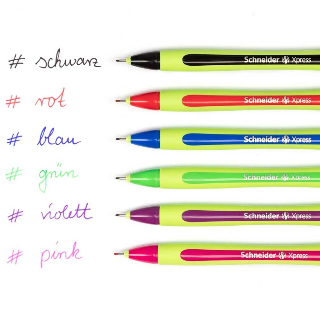 Assorted Schneider Xpress Fineliner Pens 6-Color