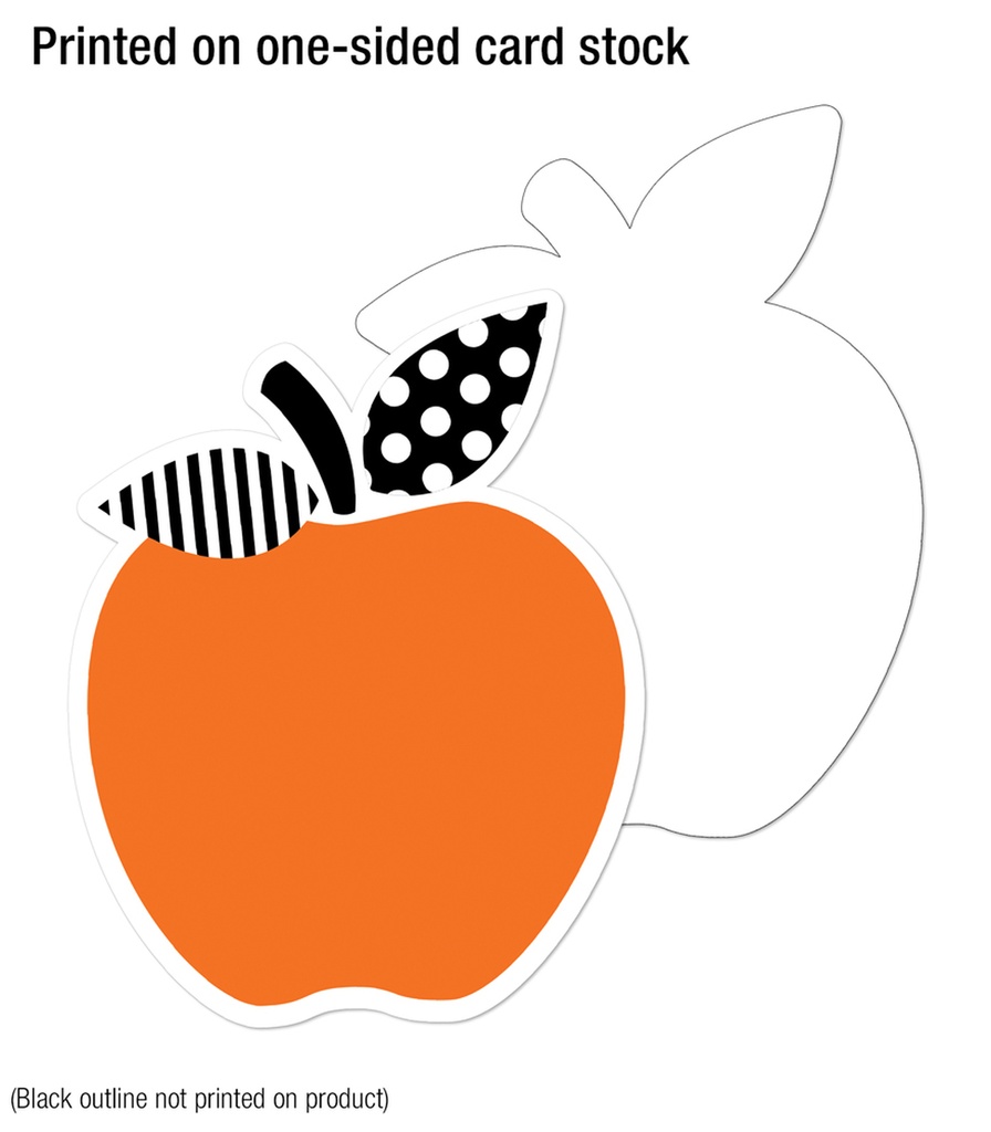 Black, White & Stylish Brights Apples Cut-Outs