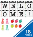Black, White & Stylish Brights Welcome Bulletin Board Set