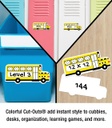 Black, White & Stylish Brights School Bus Cut-Outs
