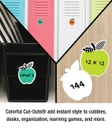 Black, White & Stylish Brights Apples Mini Cut-Outs