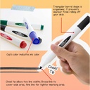 Chisel Tip Triangle Dry-Erase Markers 4 Assorted Colors