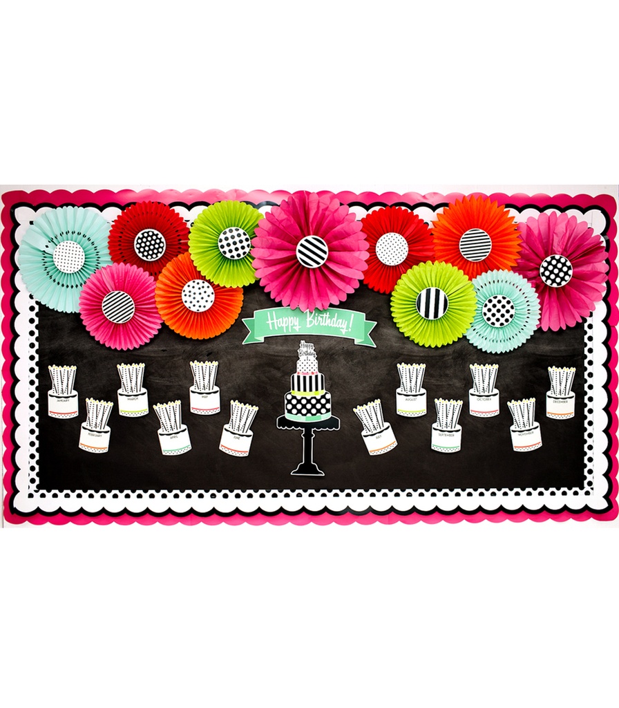 Black, White & Stylish Brights Designer Dots Cut-Outs