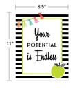 Mini Posters: Black, White & Stylish Brights Poster Set