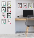 Mini Posters: Black, White & Stylish Brights Poster Set