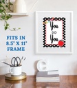 Mini Posters: Black, White & Stylish Brights Poster Set