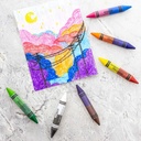 Double-Ended Premium Super Jumbo Crayons 6 Crayons 12 Colors