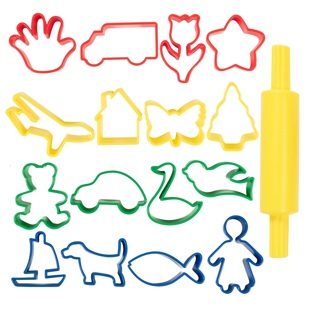Dough Roller & Cutters Set of 17