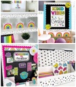 Kind Vibes Rainbow Doodles Scalloped Borders