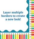 Black, White & Stylish Brights Pencils Straight Borders