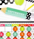 Black, White & Stylish Brights Calendar Bulletin Board Set