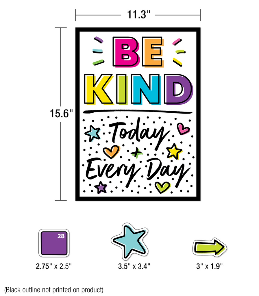 Kind Vibes Calendar Bulletin Board Set