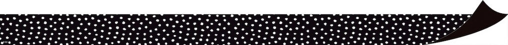 Black with White Painted Dots Magnetic Border