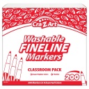 Cra-Z-Art Washable Fine Tip Markers Bulk Class Pack 200ct 8 Assorted Colors