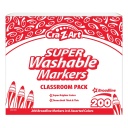 Cra-Z-Art Super Washable Broadline Markers Bulk Class Pack 200ct 8 Assorted Colors