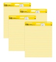 4ct Post-It Super Sticky Canary Yellow Lined Easel Pads