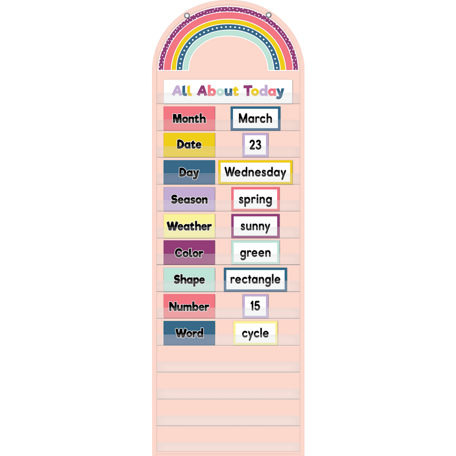 Oh Happy Day Rainbow 14 Pocket Chart