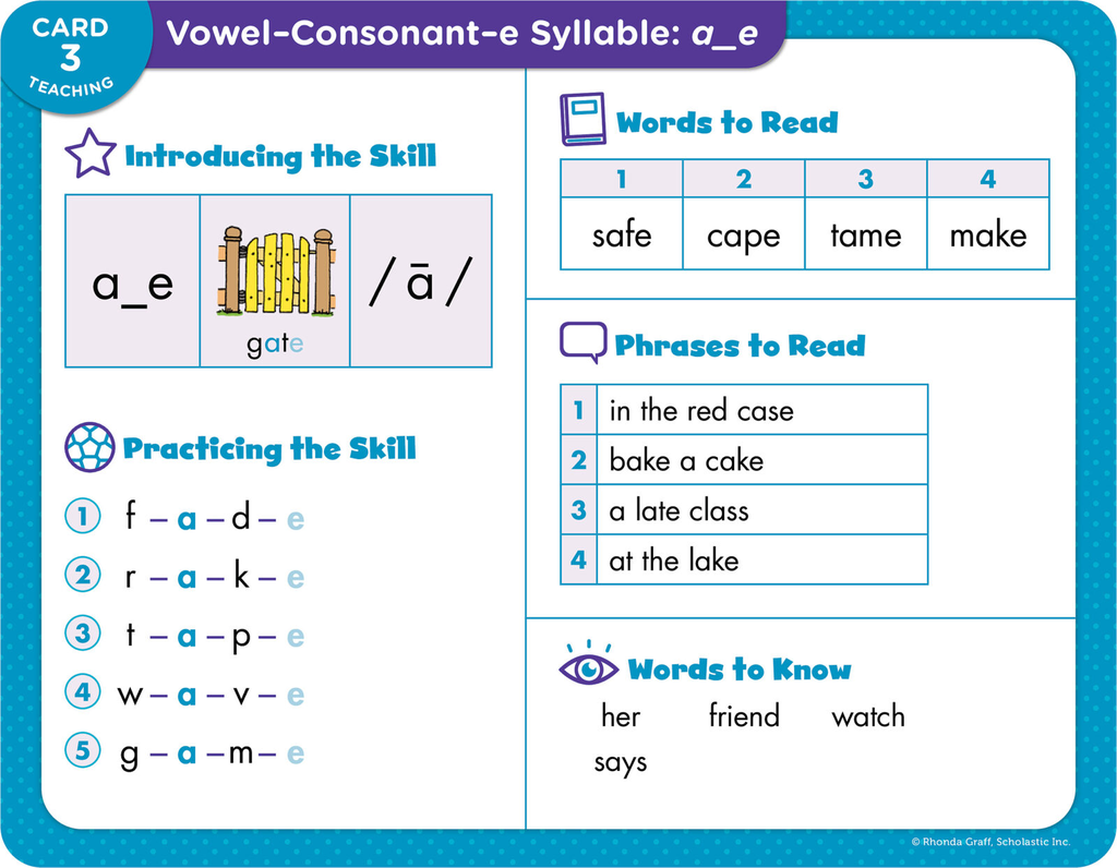 Decodable Cards Long Vowels & More