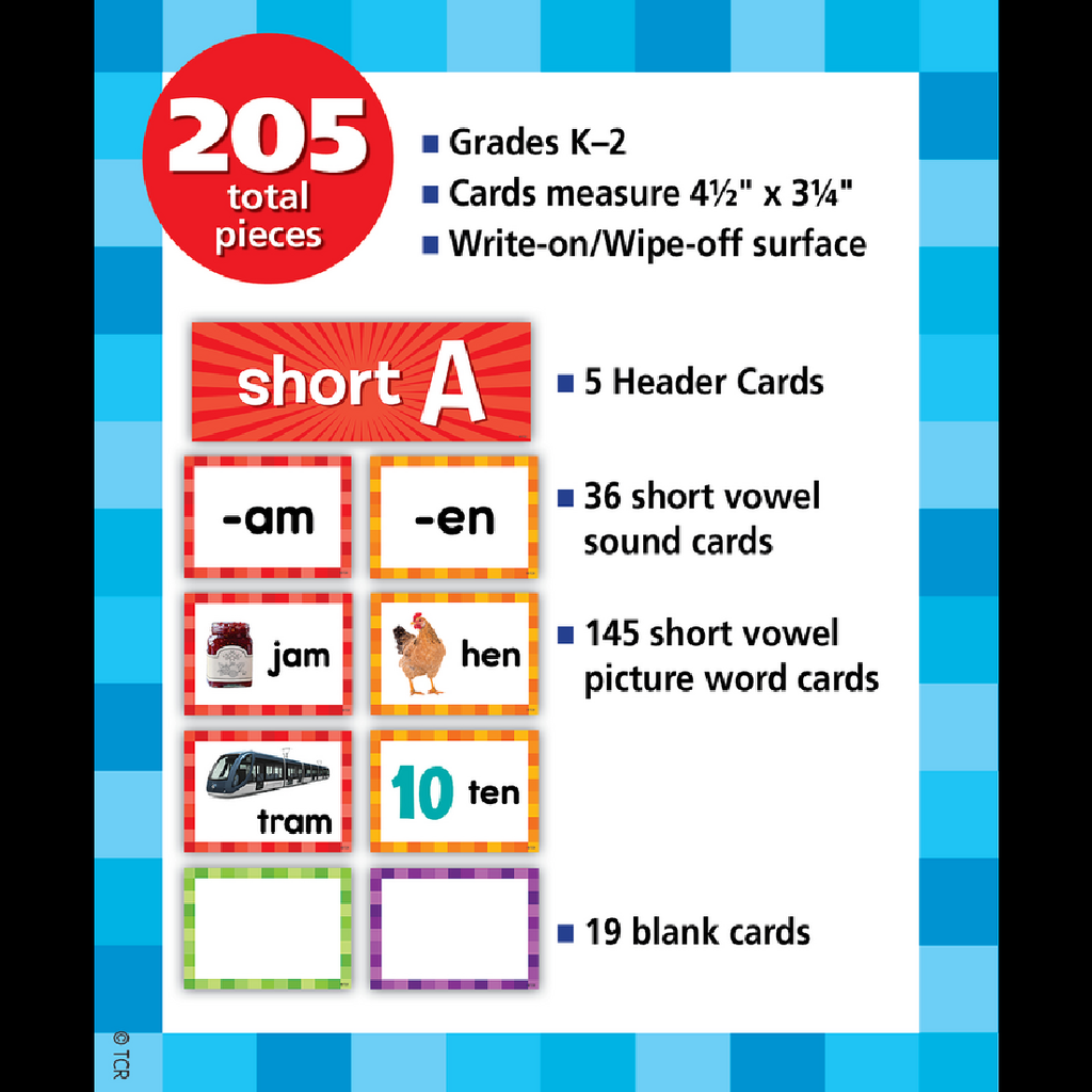 Short Vowels Pocket Chart Cards