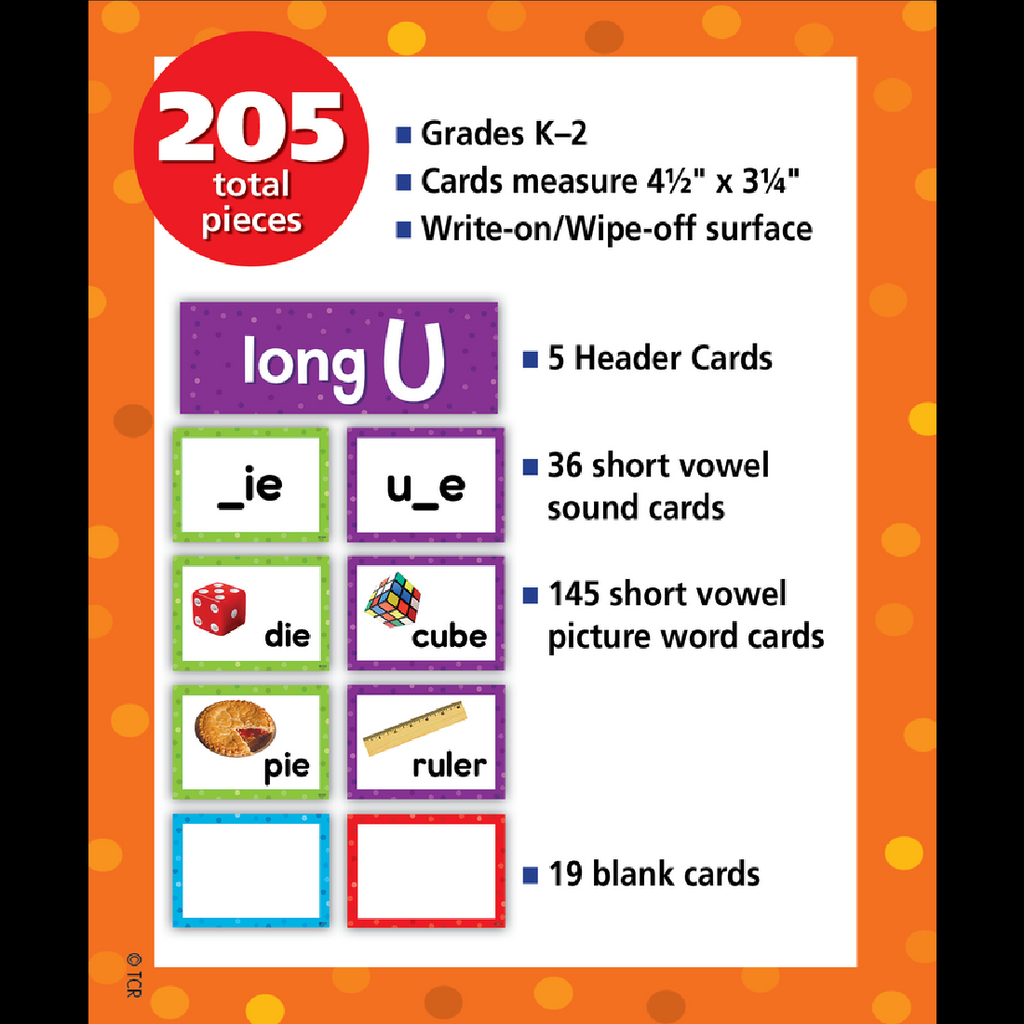 Long Vowels Pocket Chart Cards