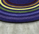 Rainbow Rings 3'10&quot; x 5'4&quot; Oval area rug in color Multi