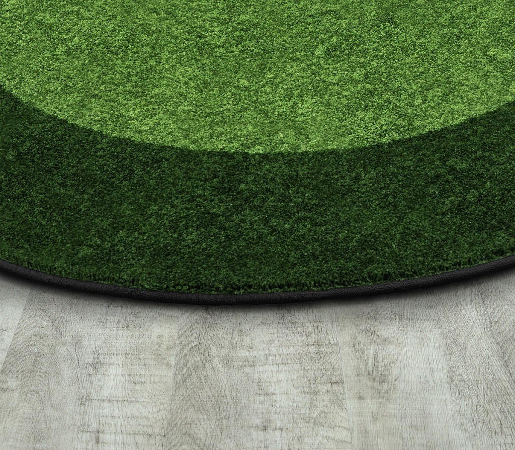 All Around 7'7" Round Area Rug Green